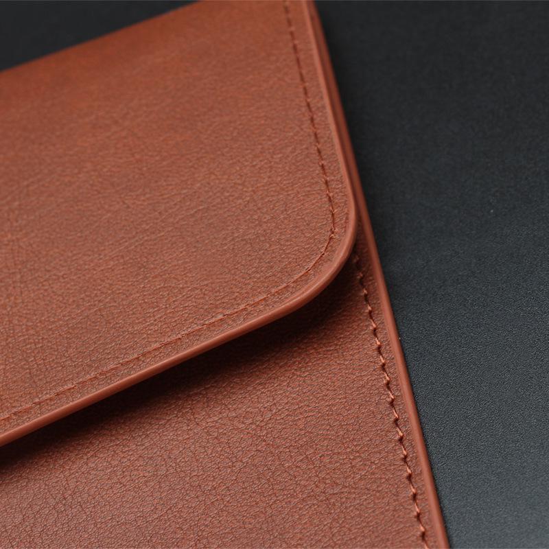 A4 Large Capacity PU Leather Document Bag - Customizable Logo