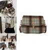 Stylish Plaid Retro Mini Crossbody Shoulder Bag Soft Pu Leather For Urban Fashion