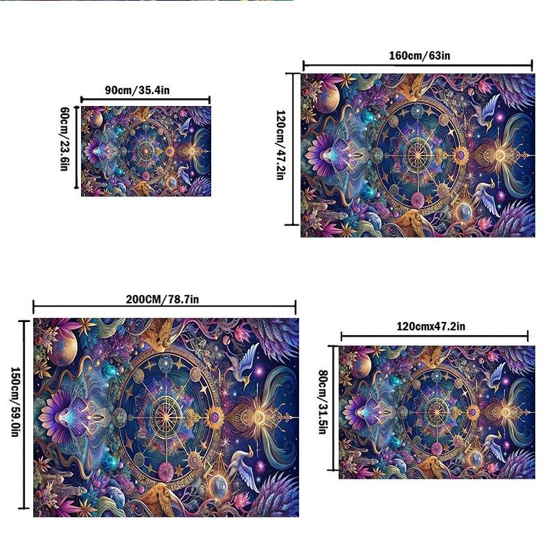 "Enchanted Celestial Mandala Wall Art Print"Office Mat Home Decor Office Desk Chair Carpet for office ph35