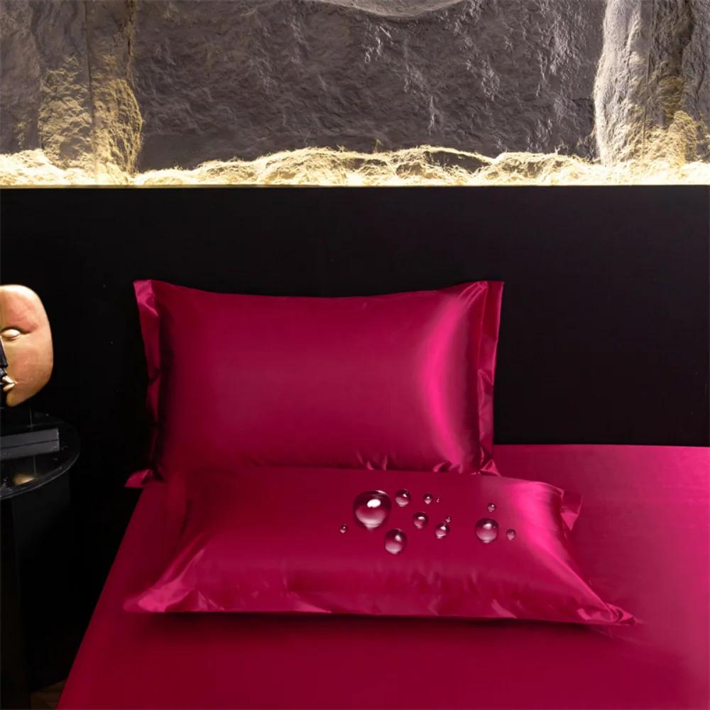 Waterproof Silk Silky Stain Pillowcase Silky Pillowcase Natural Silk Pillowcase Mulberry Silk Pillow Case Bedbug Proof & Allergy