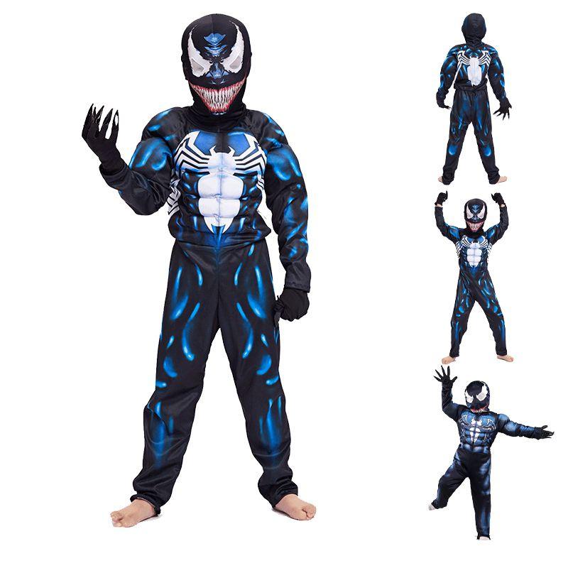Marvel Venom Symbiosis Muscle Performance Costume For Children With Gloves