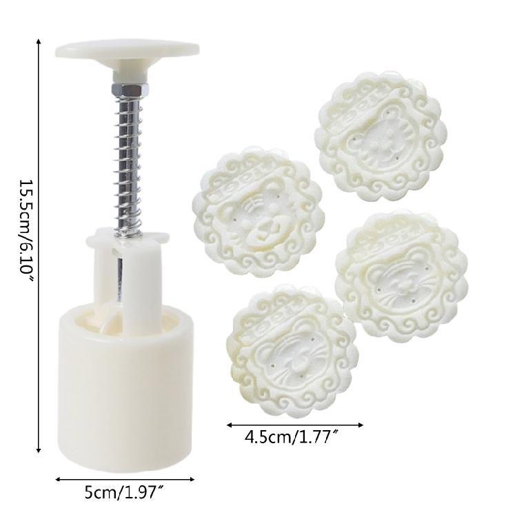 50g Cute Tiger Shape Plastic Mooncake Molds Mooncake Mold DIY Baking Accessories