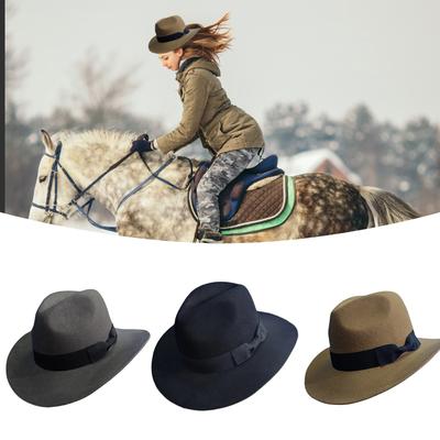 Klassischer Zylinderhut Breiter Homburg Hut Geschenk für Freund Zylinderhut Breiter Rand Wollkostüm für Outdoor-Treffen