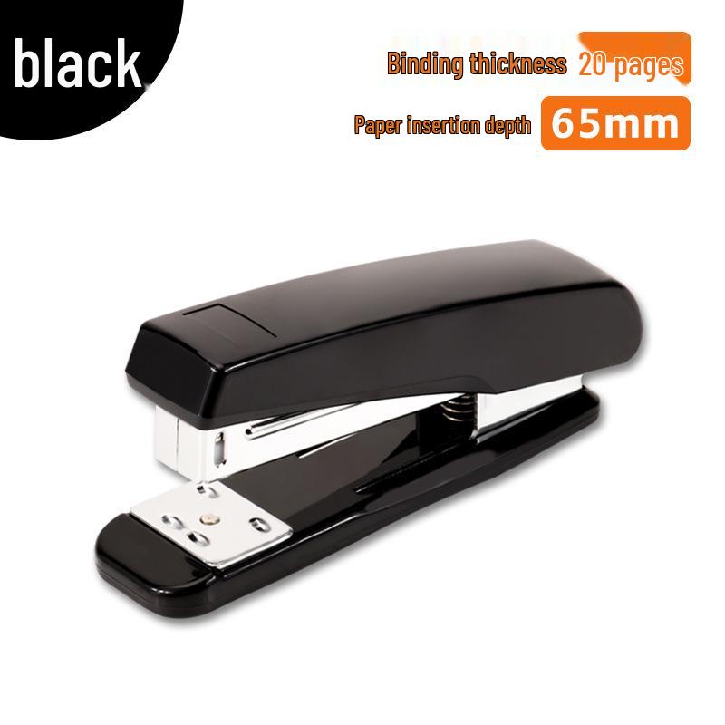 

Medium-Sized Stapler No. 12 - Staples Up to 20 Sheets, Ideal for Students & Office Use. чёрный