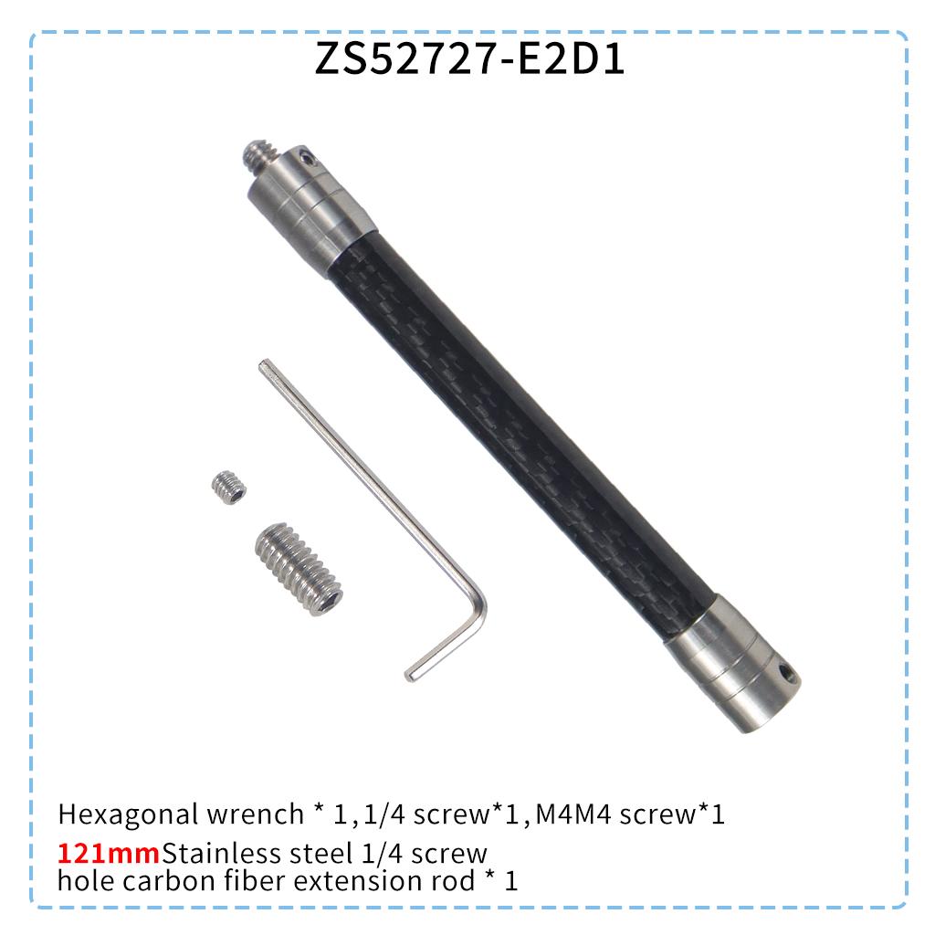Carbon Fiber Extension Pole 1/4" Selfie Stick Extendable Rod Stainless Steel Screw Hole for Gopro DJI OSMO 360 Action Camera 7