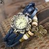 Watch for Women Women Retro LeatherWinding Bracelet Leaf Pendant Watch  Dial Design Leather Strap Accessories for Women