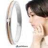 fe-fe x phiten [Special Edition] Phiten Diamond Flat Pink Gold Women's Titanium Ring, Size 12