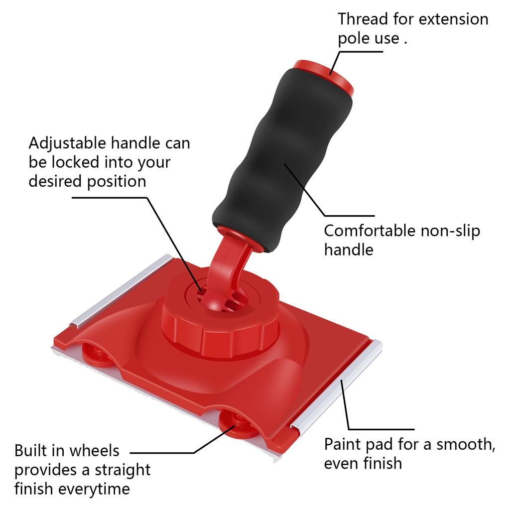 Paint Edge Trimmer Plus Two Replace Pads Corner Walls Ceilings Pad Painter Paint Pad Applicator Paint Edger for Wall Painting