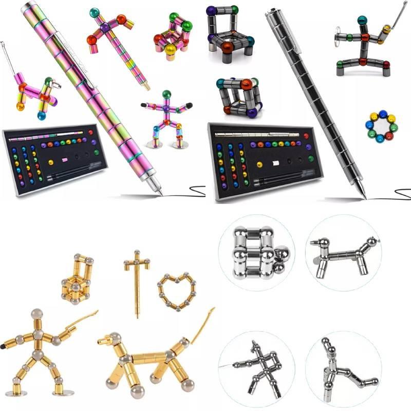 Ball Relief Stress Magnetic Sensory Fidget Toys Kids Adults Magic Pen Toy Diy