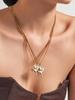 18k Gold Plated Stainless Steel Enamel Flying Bird Pendant Necklace