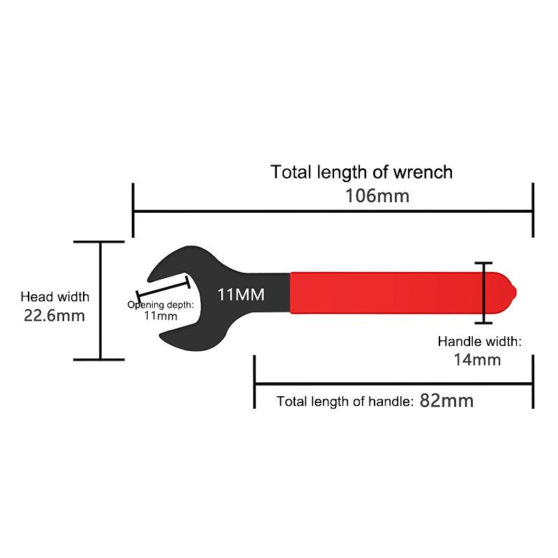 7Mm-31Mm Metric Single Open End Wrench Offset Angle U-Shaped Spanner Flat Head Blackening For Auto Repair