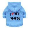 Pet Dog Short Sleeve Hooded T-Shirt I Love My Mom Letter Print Puppy Hoodies