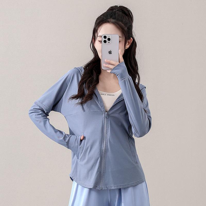 Dámský rychleschnoucí oblek z ledového hedvábí s ochranou proti slunci pro venkovní fitness aktivity