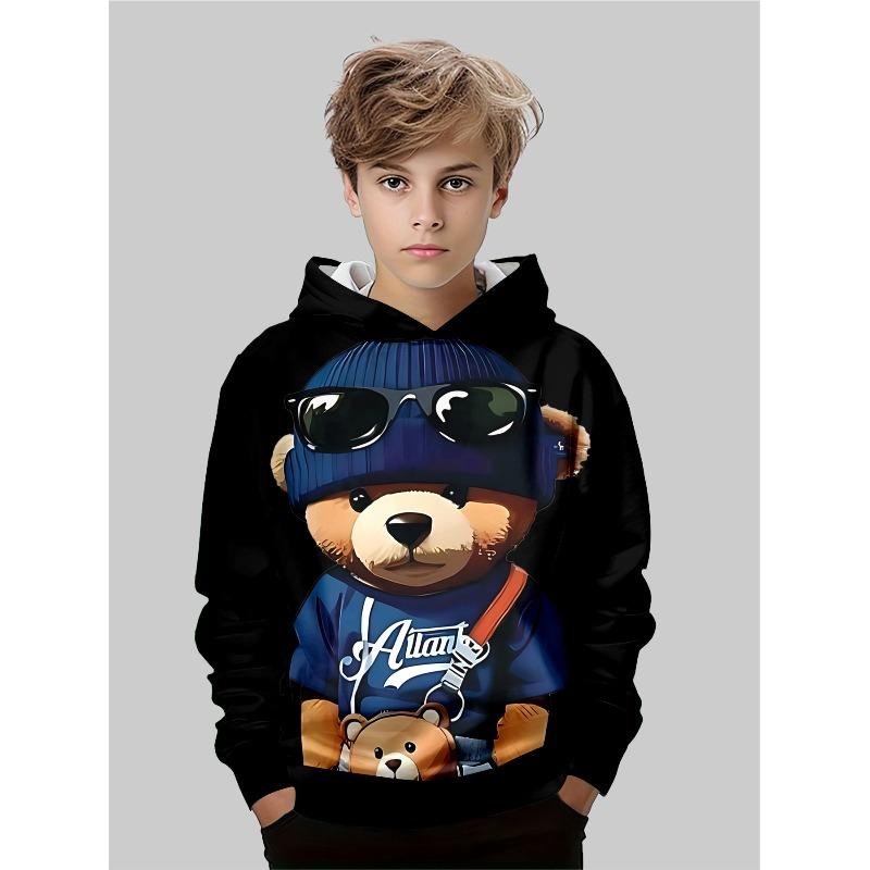 Casual Loose Versatile Top Fashion Printed Sweatshirt Simple Hoodies Sweatshirts Boys 110
