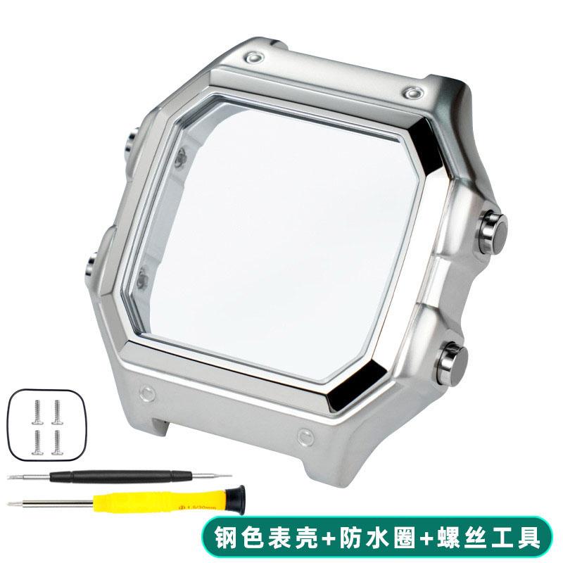 For Casio 3299 AE-1200WH Watch Case Modified AE1200 304 Stainless Steel Watch Case Metal Shell with Waterproof Ring Bezel Glass