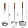 Wooden Handle Cooking Tools Kitchen Utensils Skimmer Spoon Wok Cookware Turner Ladle
