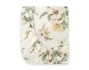 Cotton fitted sheet for a crib 120x60 cm - clematis on beige
