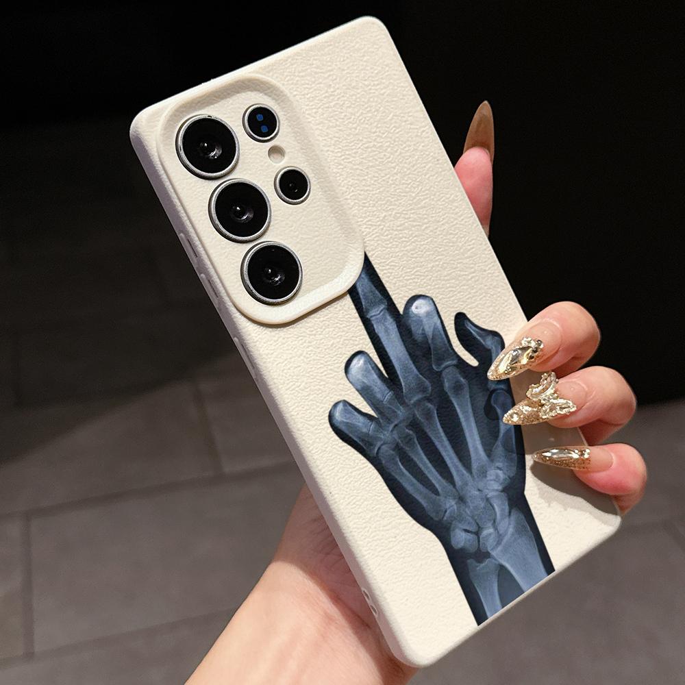 

Samsung A07 A16 Xiaomi Redmi 13C 14C for iPhone 17 Pro Max Infinix Realme Phone Cases Soft brown Leather pattern TPU Case NY51 Cartoon Middle Finger Realme NARZO 50A белый