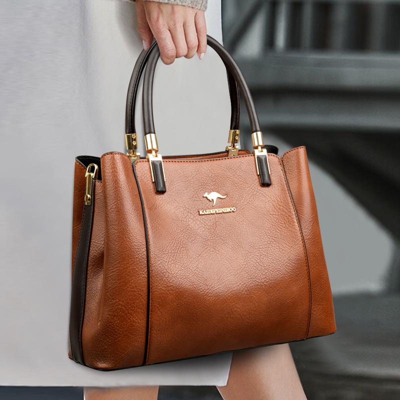Large Capacity 3 Layer Design Women's Handbags Designer Shoulder Crossbody Bags High Quality PU Leather Ladies Casual Tote Bag
