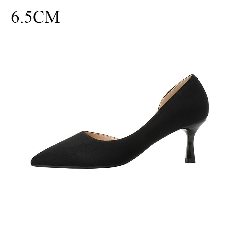High Heels Pumps for Women Summer Comfortable Suede Side Engraved Women s Shoes Versatile Temperament Commuting High Heels Women 34