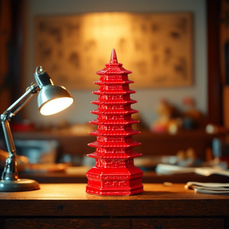 Keramisk Wenchang-pagodaprydnad: 7-, 9- eller 13-vånings handgjord dekoration för vardagsrum eller skrivbord