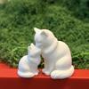 Niedliche Katzenfigur, Mutterkatze und Kätzchen 3D-gedruckte Skulptur, Sammlerkatzenstatue für Innenbereich, Büro, Tisch, Regal Dekor, Geschenke für Katzenliebhaber