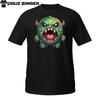 Screaming Green Monster T-Shirt | Angry Cartoon Beast Graphic Tee With Horns