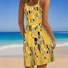 Women's Beach Dress Mini Dress Print Casual Modern Dress Sleeveless Loose Fit Outdoor Daily Summer