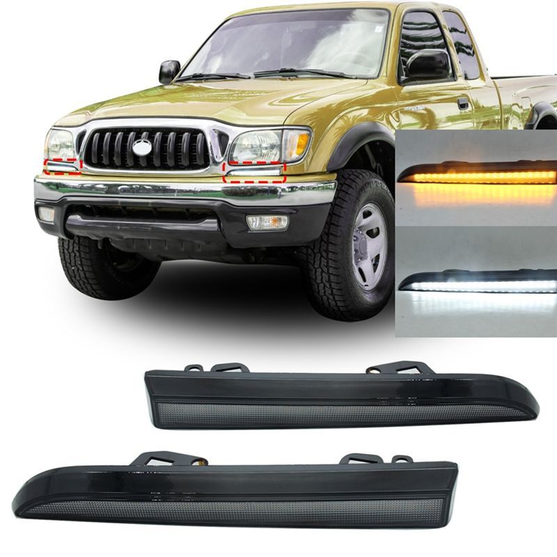 Powerful LED Front Side Marker Light Daytime Running Light For Toyota Tacoma 2001-2004 Amber Sequential Turn Signal Light