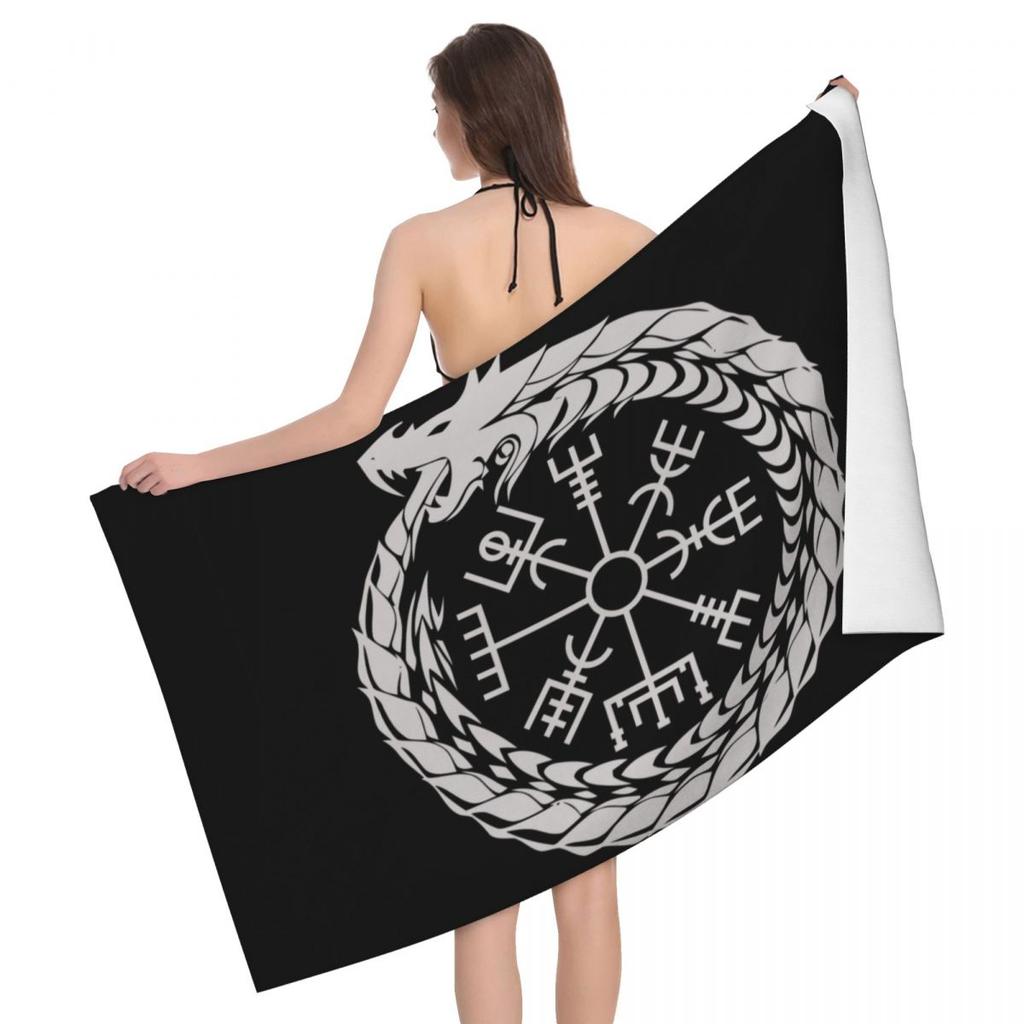 Wikinger Runen Thor Mjolnir Strandtuch Nordisch Walhalla Odin Atmungsaktives Mikrofaser Pooltücher