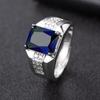 2026 Men's Ring Full Diamond Fashion Light Luxury Men's Open Ring Accessories