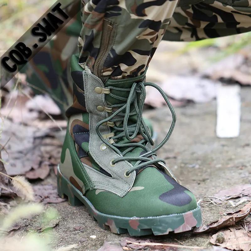 Winter Tactical Boots Men Breathable Camouflage Desert Safety Shoes Combat Boots Outdoor Climbing Hiking Shoes