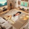 Elvis Presley Kişiselleştirilmiş Kristal Kadife Halı, Oturma Odası Yatak Odası İçin Özelleştirilmiş İsim Metinli Yumuşak Kaymaz Halı