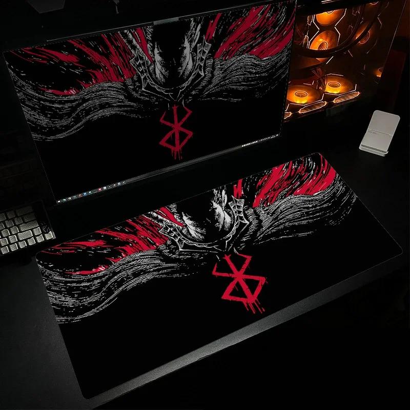 Tappetino per Mouse Accessori per Computer da Gioco Varmilo Tastiera MousePad CS GO LOL Tappetino Mouse Berserk Guts Anime Tappeto Gamer Tappetino per Scrivania