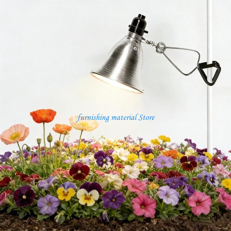 Y5GD Indoor Use 150W Clamp Light Cover Aluminum Reflector Metal Texture for Photography Workshop and Terrarium Lighting