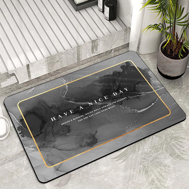 Luxury Marble Floor Mat Diatom Mud Floor Mat Entrance Entrance Door Mat Bathroom Floor Mat Bathroom Moisture-wicking Foot Mat