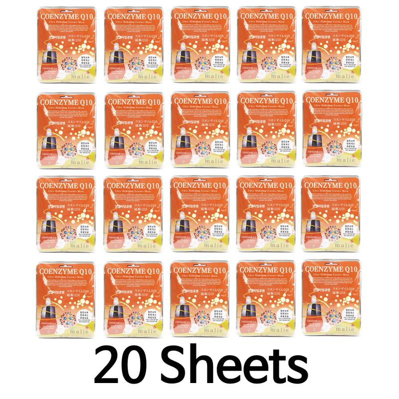 Face Mask Sheet Coenzyme Q10 Essence Mask Pack Skin Care (10 sheets and 2 options) Korean Cosmetics