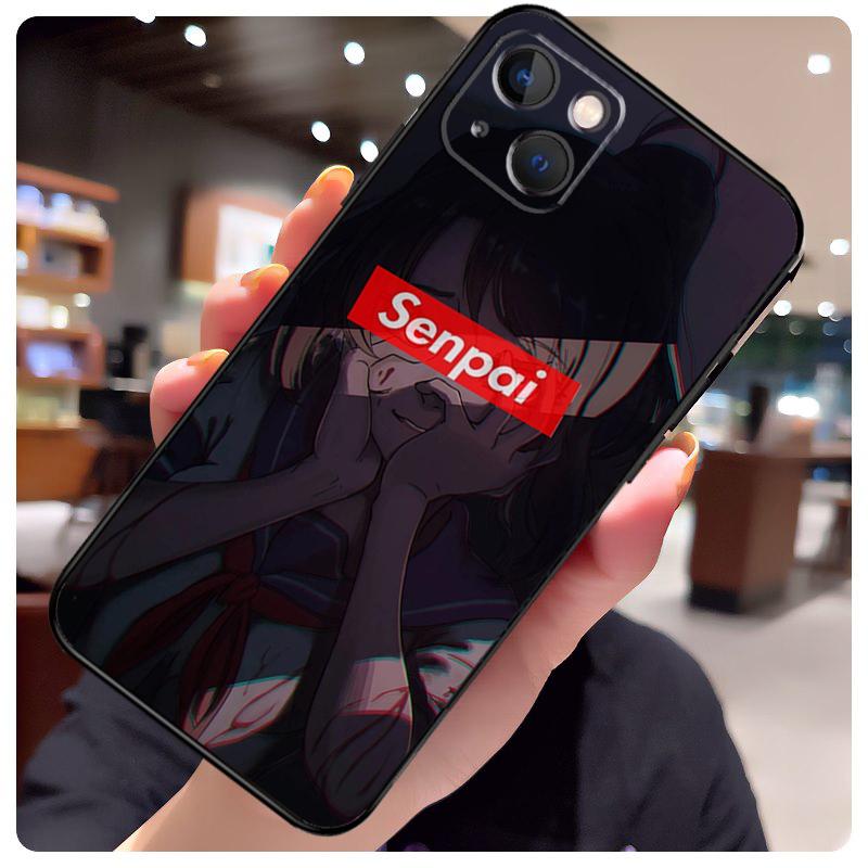 Sugoi Senpai Anime Case For iPhone 13 Pro Max 16 15 11 12 14 17 Pro Max mini 15 16 Plus 16e 17 Air Phone Cover