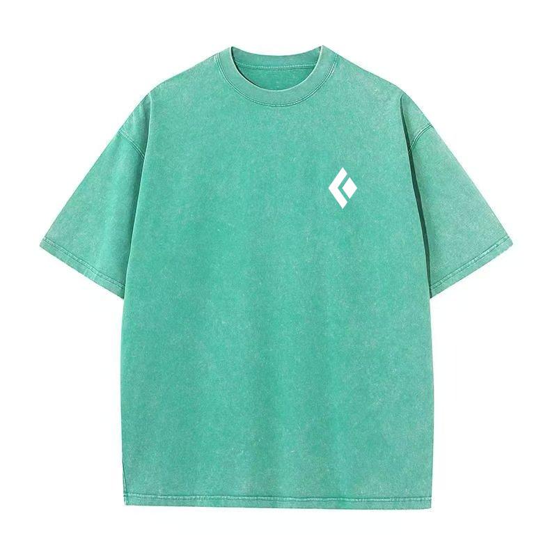 Unisex Vintage Washed Cotton T-Shirt Oversized Retro Streetwear Casual Short Sleeve Tee Loose Top