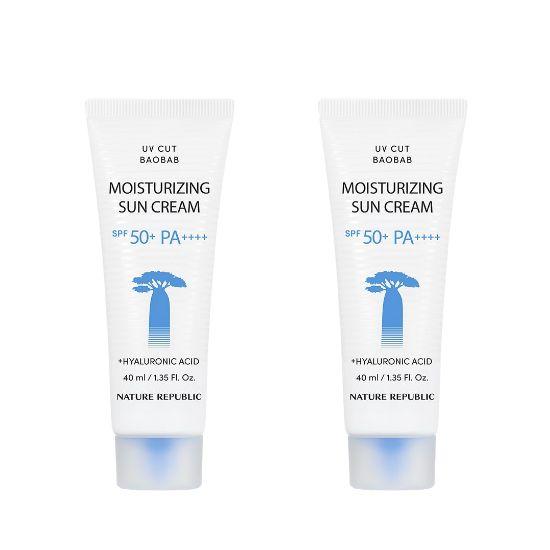 

Nature Republic UV Cut Baobab Moisture Sun Cream SPF50+ PA++++ (1+1 Special Set - 40ml x 2)