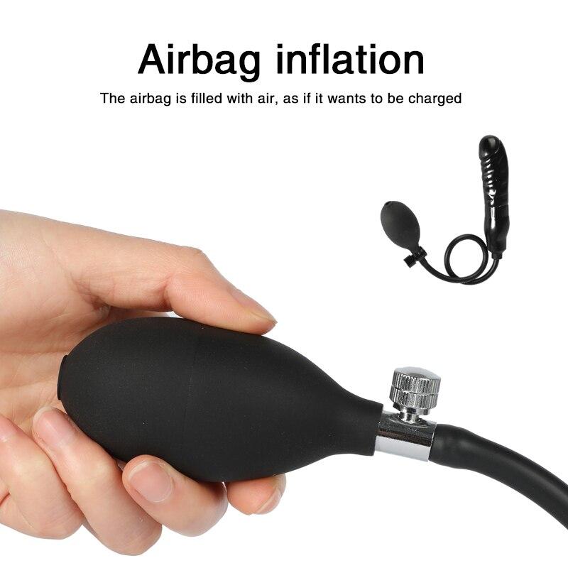 Anal Dilator Dildo Pump Inflatable Butt Plug Vaginal Stimulator Massager Air-filled Pump Sex Toy