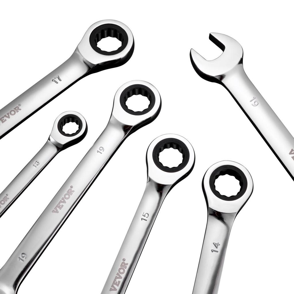 Combination Wrench Set 16-Piece Metric 8 Mm To 24 Mm with Organizer Rack