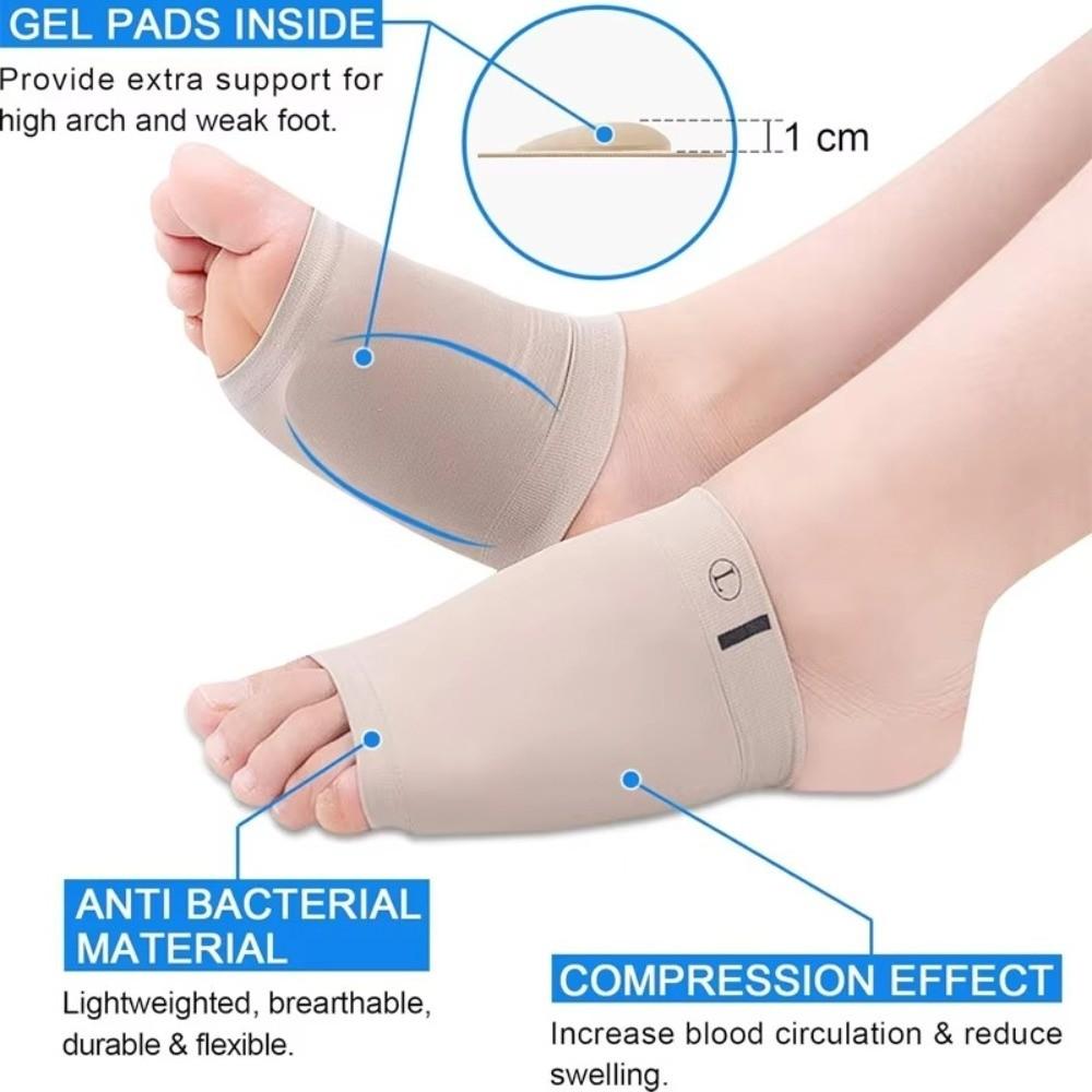 Stress Relief Arch Flat Foot Cover Silicone Cushion Pad Durable Orthotic Devices  Foot Care