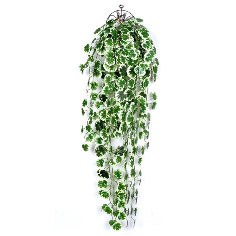 90cm Artificial Green Plant Wall Hanging Ivy Leaf Pothos Begonia Grape Vine Home Garden Wall Party Wedding Decoration