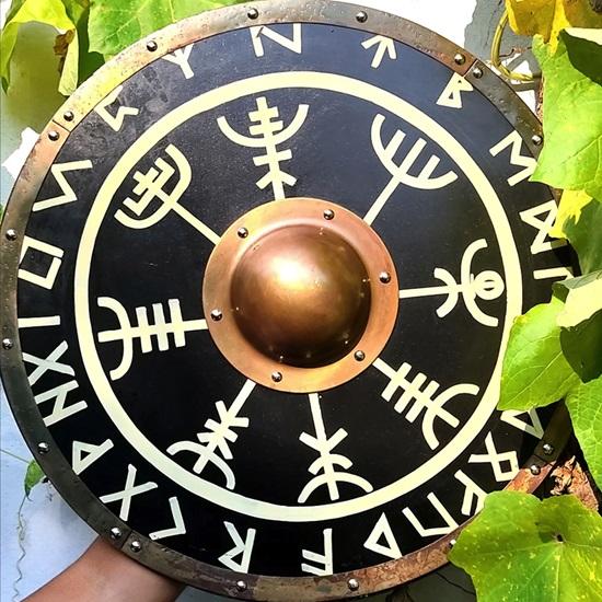 Medieval Viking Shield Wooden Shield Viking Shield Replica Medieval Warrior Shield 60.96 Cm