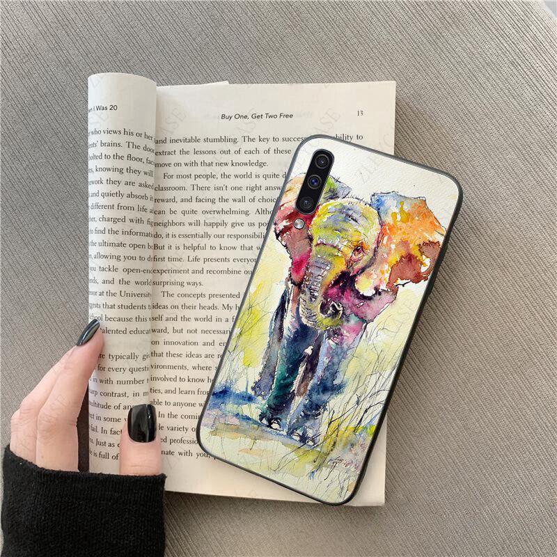 African Indian Elephant Phone Cover For Samsung Galaxy A51 A71 A21S A10 A20S A20E A30S A40 A50 A70 A11 A40 M31 M30S Mobile Cases