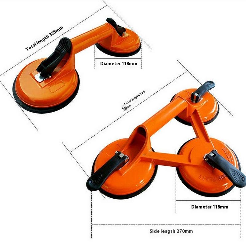 Aluminum Alloy Glass Suction Cup Large Ceramic Tile Holder Vacuum Single Claw Two Claw Three Claw Glass Suction Cup Plate Handle
