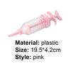 1 Set Pastry Nozzle Kit Food Grade Safe Pink DIY Baking Cake Decorating Syringe for Kitchen