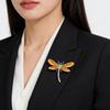Fashion Alloy Enamel Dragonfly Brooch High-End Versatile Rhinestone Animal Brooch Women'S Clothing Corsage Jewelry Accessory