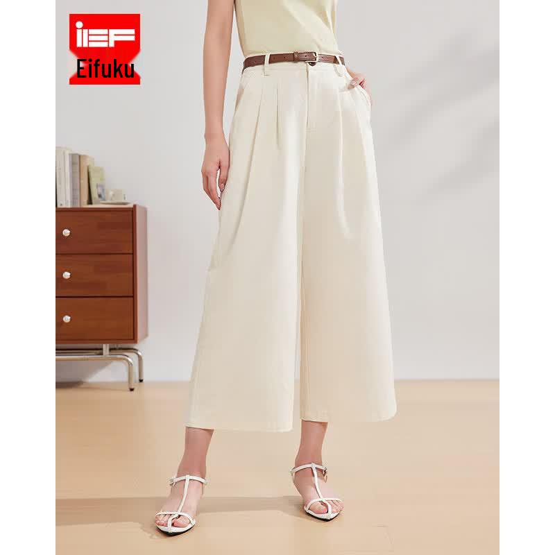 IEF 2026 Summer Korean Style Wide-Leg Trousers M